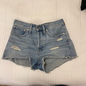 madewell denim mini shorts